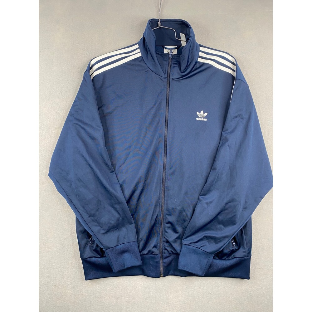 Adidas Originals Firebird Track Jacket Navy Blue White Stripes Mens 2XL Zip Up